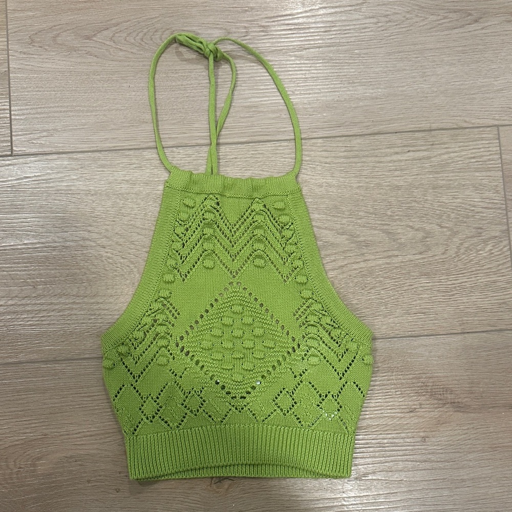 Green Crochet Top